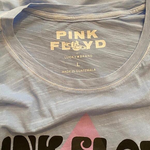 Lucky Brand Pink Floyd NWT Light Blue Short Sleeve Retro T Shirt Large Slim - Picture 5 of 7